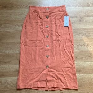 COPY - BRAND NEW orange skirt with buttons    Size (XS)